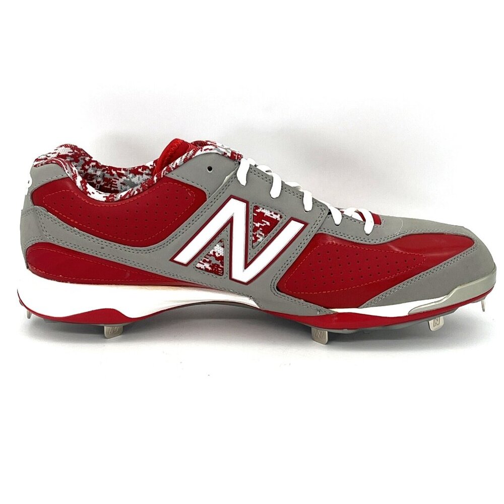 New Balance NB Baseball Cleats Men’s US Size 15 Abzorb 40/40 MB4040RG Red Gray - Picture 7 of 14